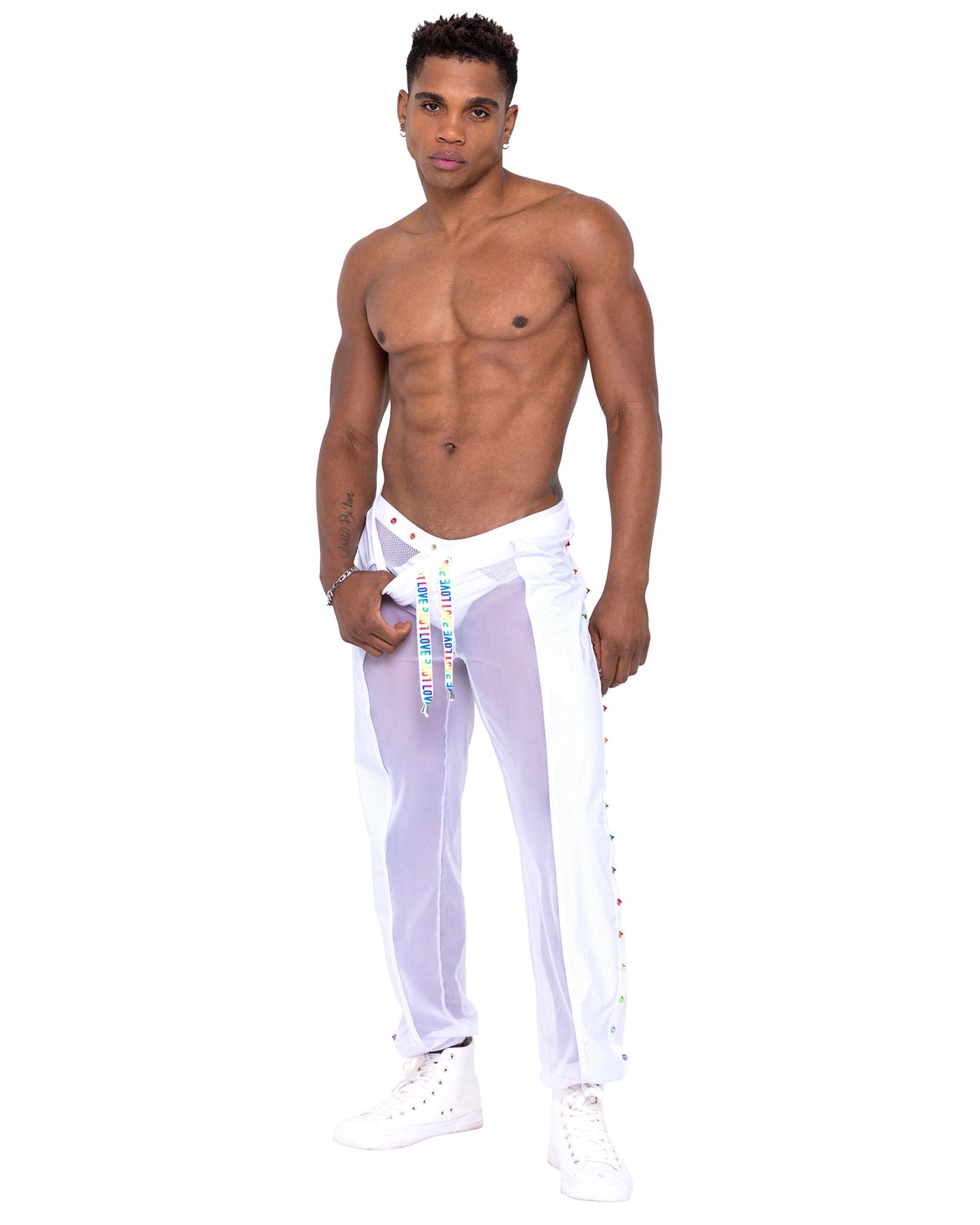 6335 - Men’s Pride Vinyl Mesh & Mesh Joggers