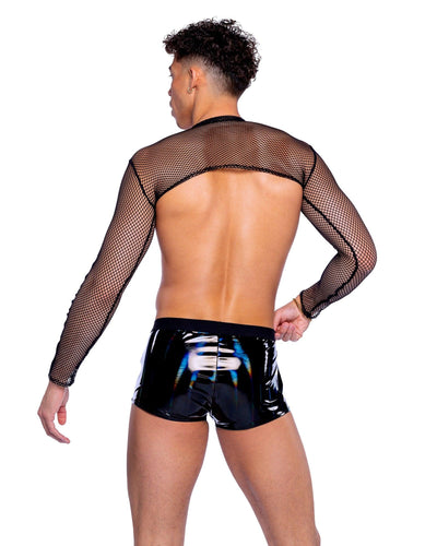 6513 - Vinyl with Iridescent Pint Shorts - AMIClubwear