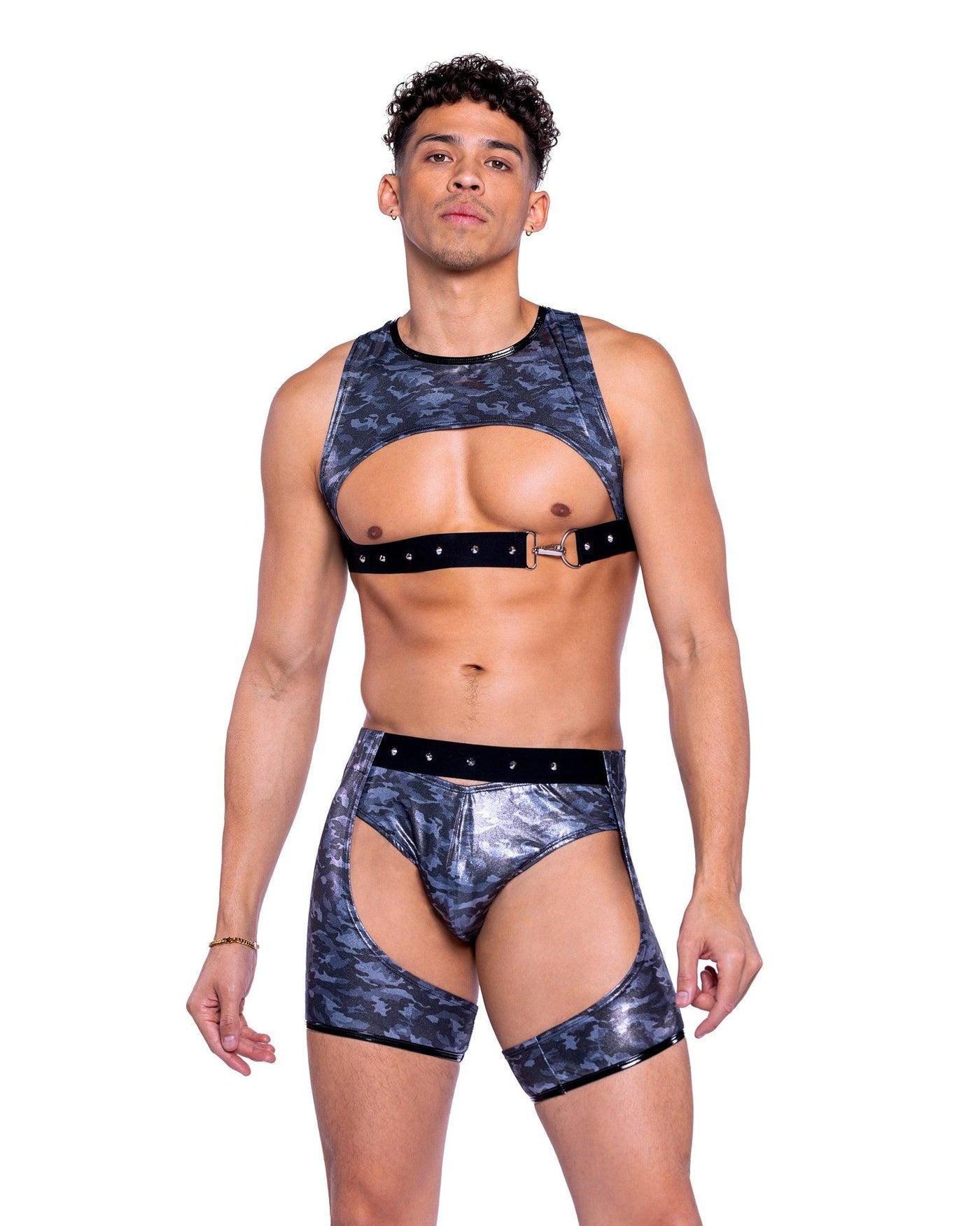 6523 - Shimmer Camouflage Briefs - AMIClubwear