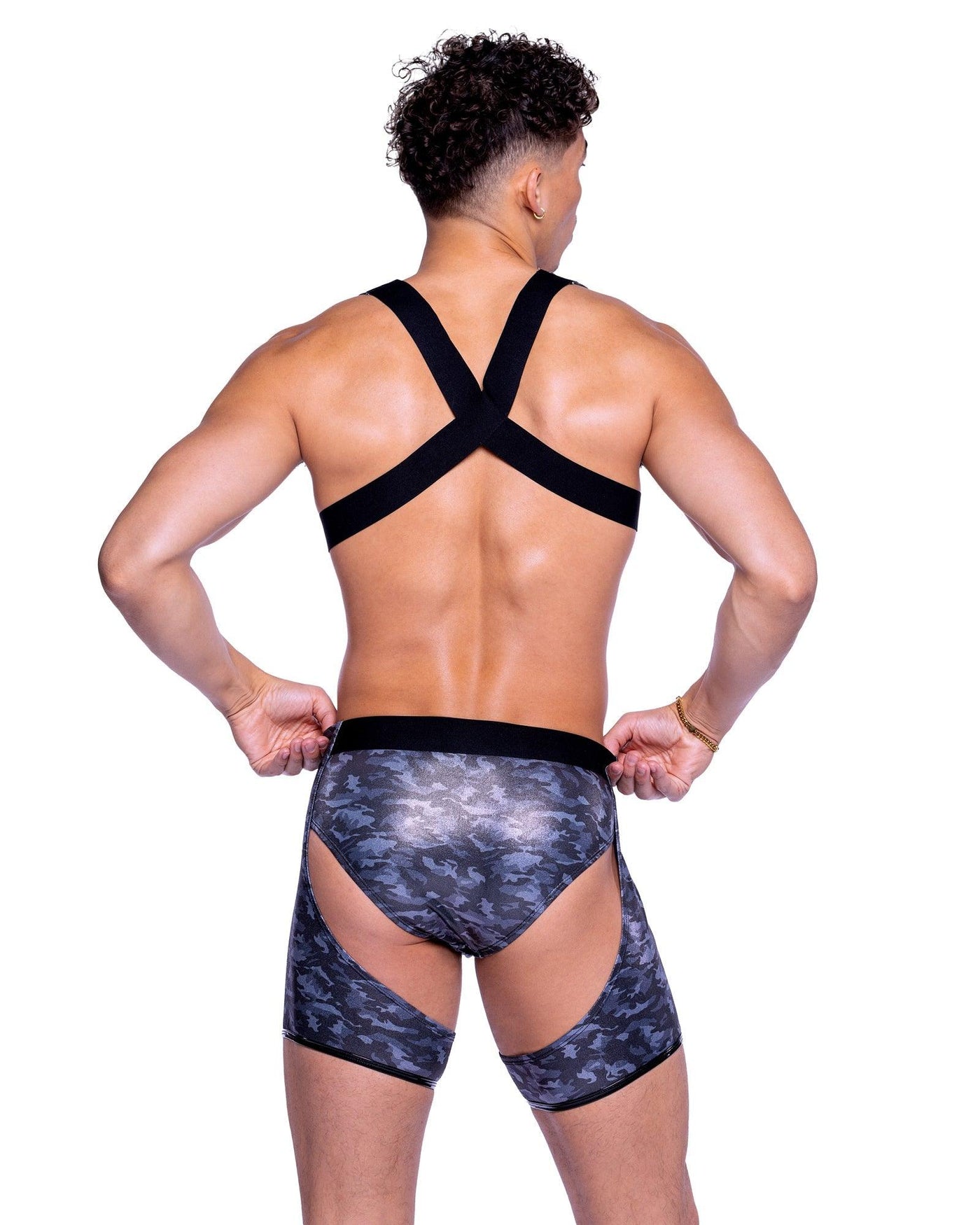 6523 - Shimmer Camouflage Briefs - AMIClubwear