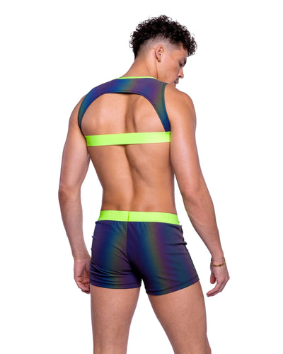 6536 - Reflective Shorts with Stud Details - AMIClubwear