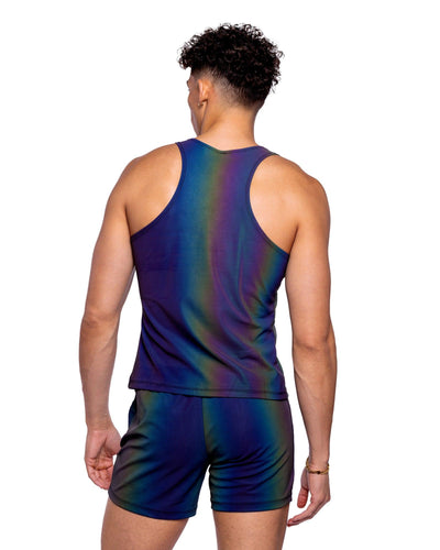 6537 - Reflective Tank Top - AMIClubwear