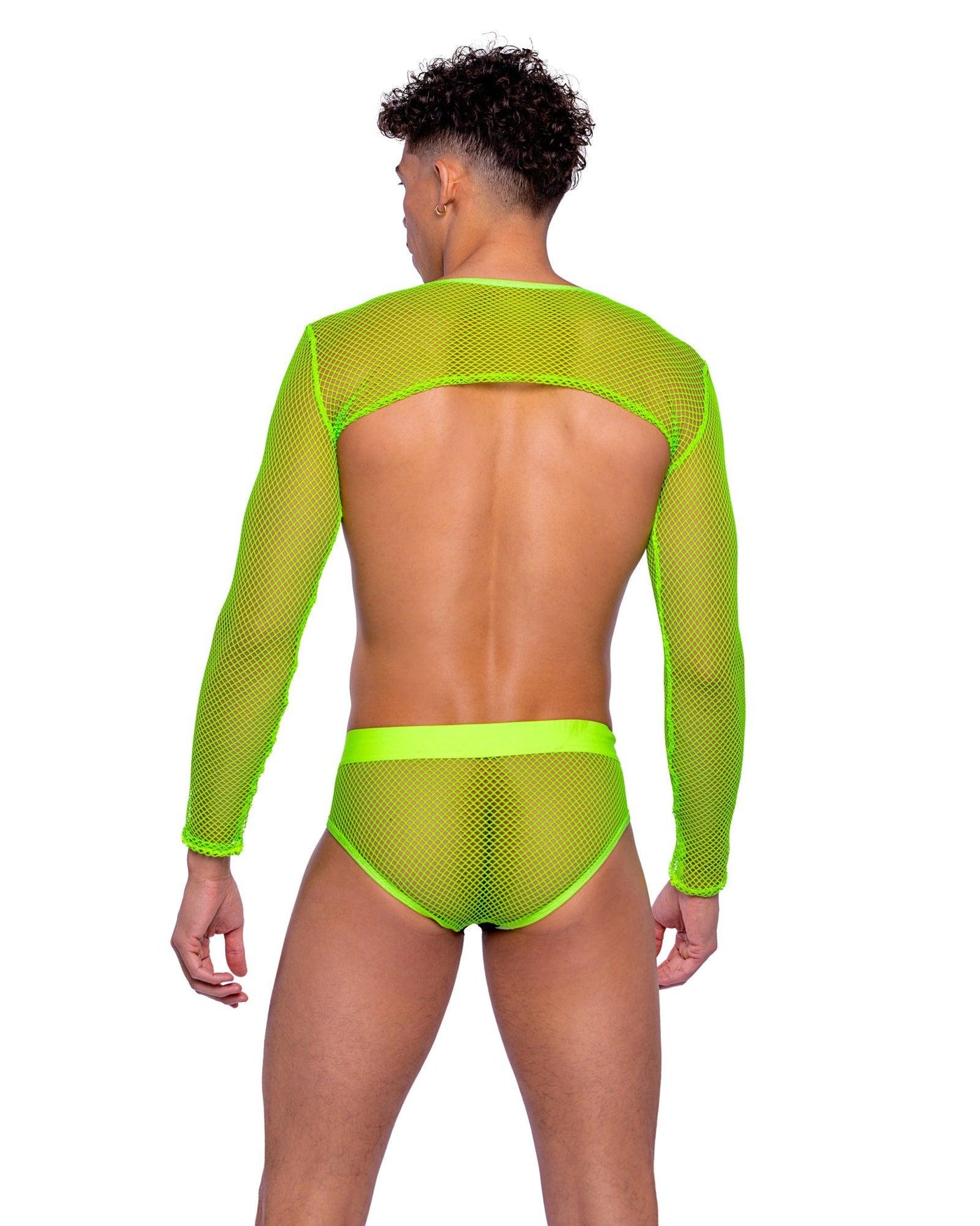 6540 - Reflective & Fishnet Briefs - AMIClubwear