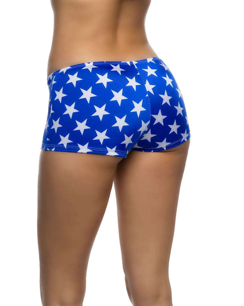 6632 - 1pc Low Rise Star-Spangled Shorts