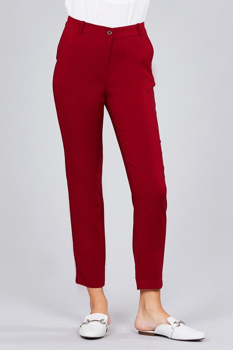 Seam Side Pocket Classic Long Pants - AMIClubwear