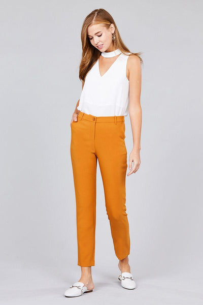 Seam Side Pocket Classic Long Pants - AMIClubwear