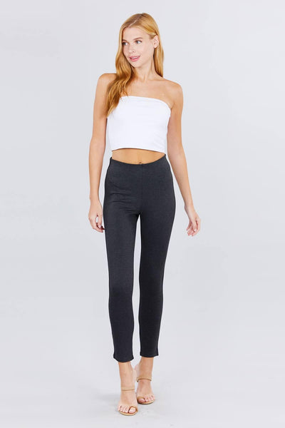 Waist Elastic Band Ponte Pants - AMIClubwear