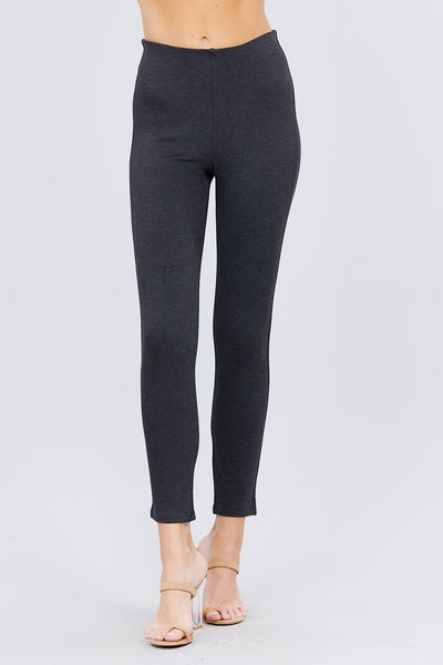 Waist Elastic Band Ponte Pants - AMIClubwear