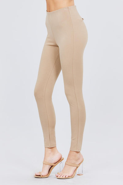 Waist Elastic Band Ponte Pants - AMIClubwear