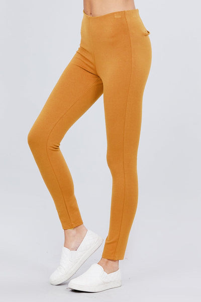 Waist Elastic Band Ponte Pants - AMIClubwear