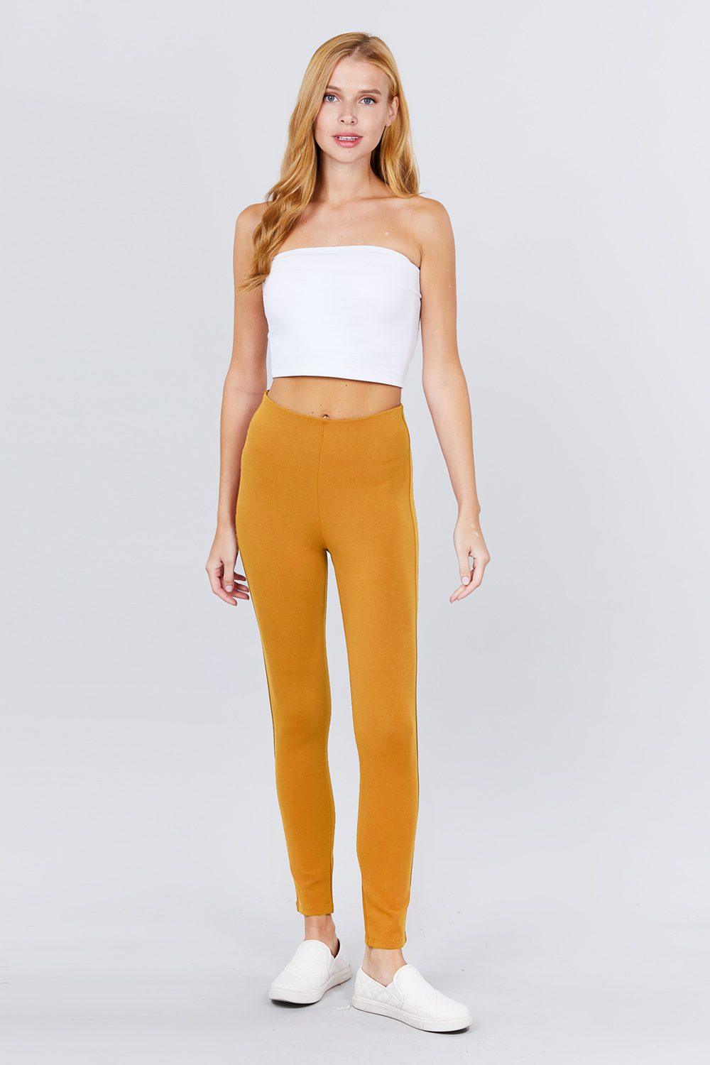 Waist Elastic Band Ponte Pants - AMIClubwear