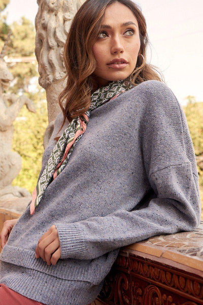 A Multicolor Knit Sweater - AMIClubwear