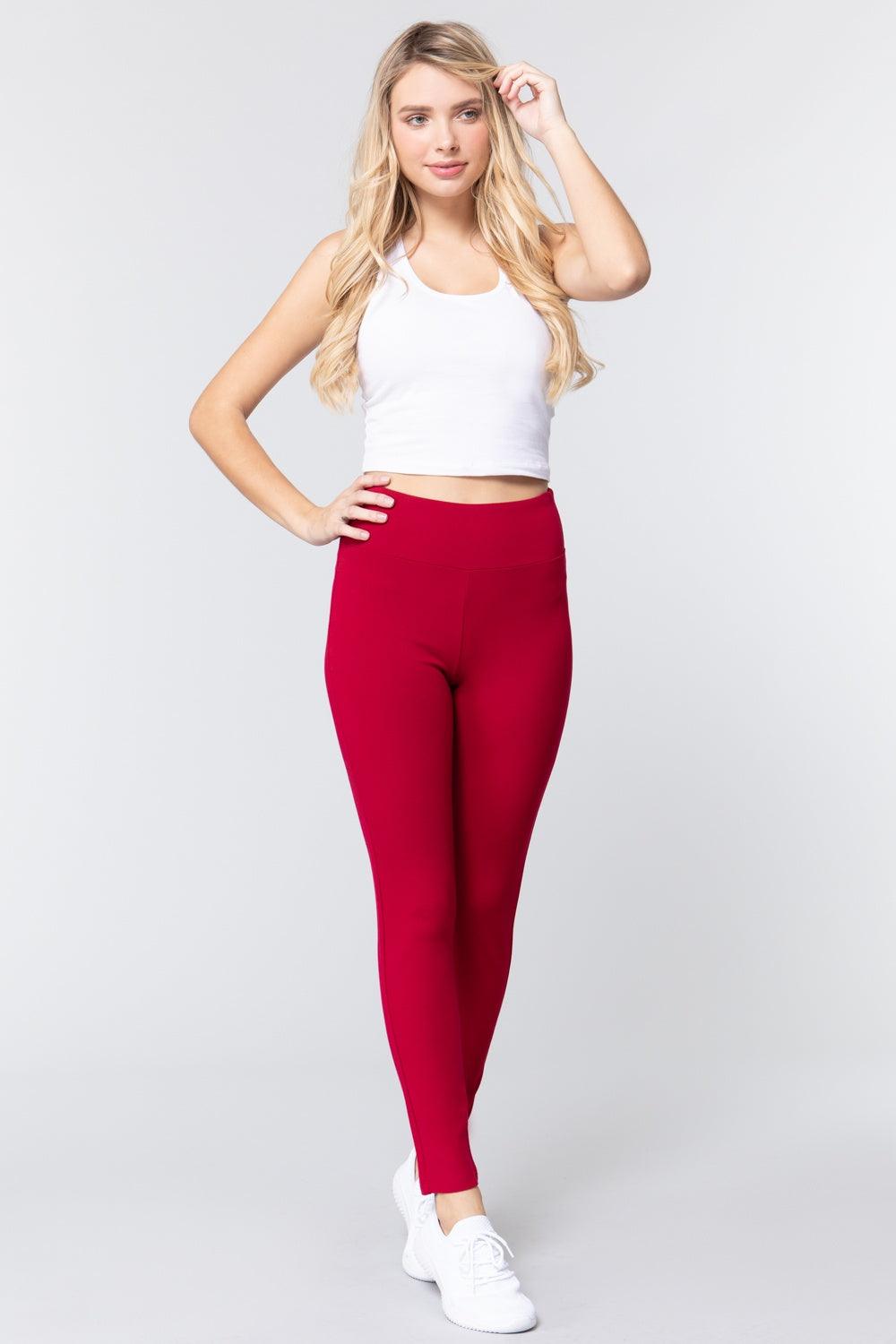 Waist Band Long Ponte Pants - AMIClubwear