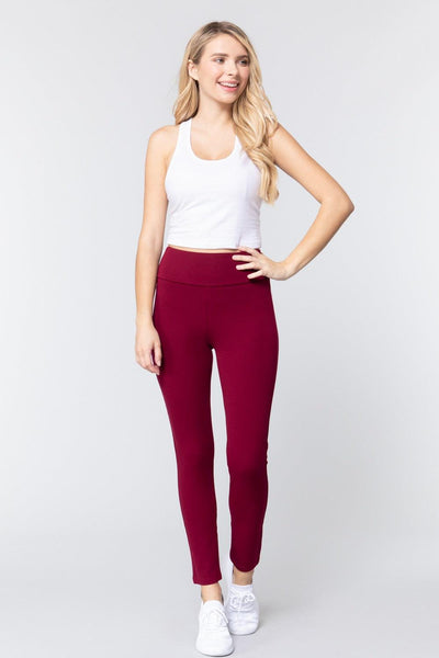 Waist Band Long Ponte Pants - AMIClubwear