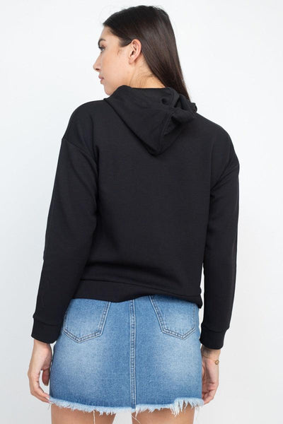 Self-tie Drawstrings Hoodie - AMIClubwear