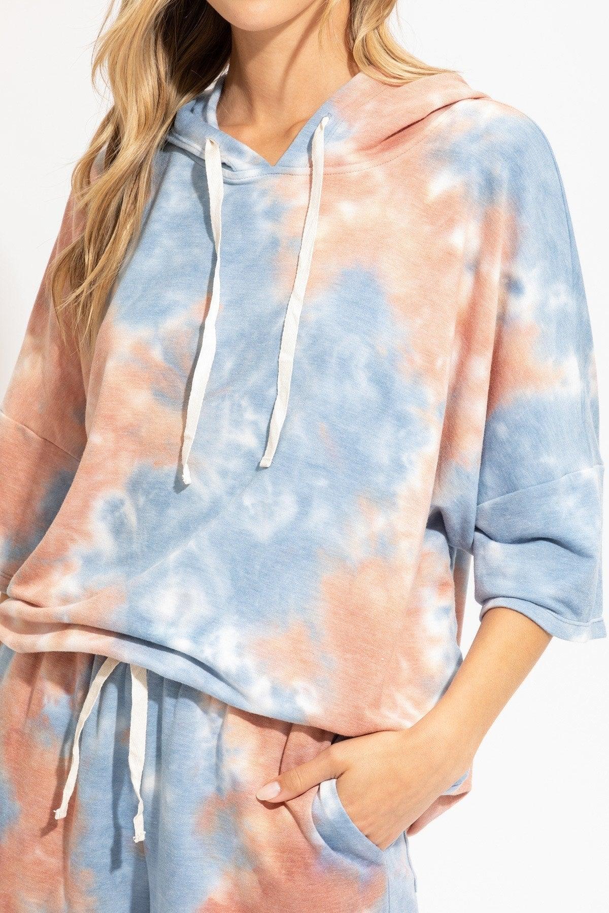 Knit Tie Dye Hoodie - AMIClubwear