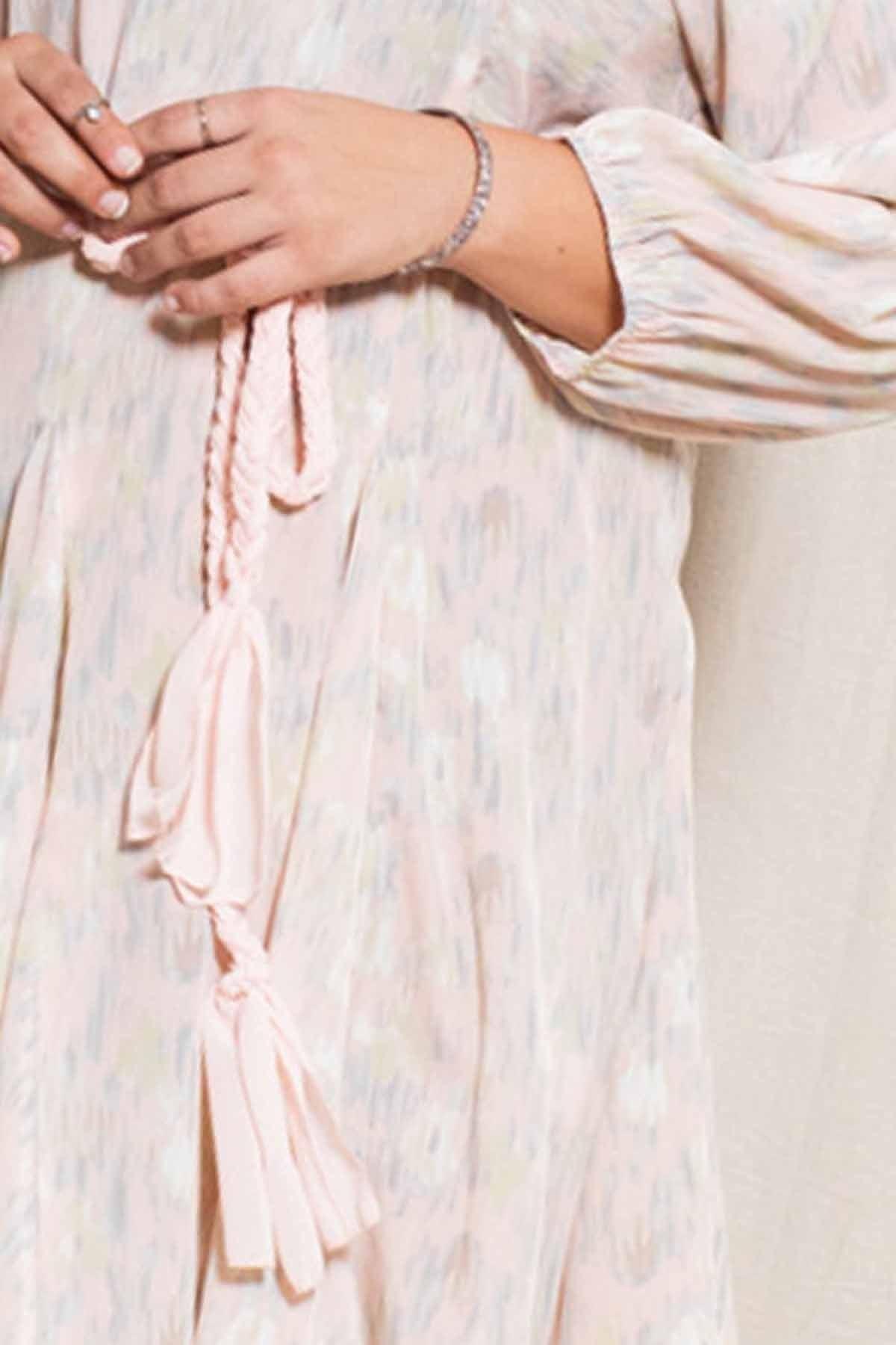 Abstract Printed Mini Swing Woven Dress - AMIClubwear