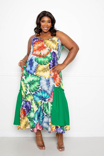 Splice Tropical Dress - AMIClubwear