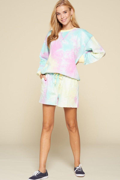 Tie-dye Printed Jersey Shorts - AMIClubwear