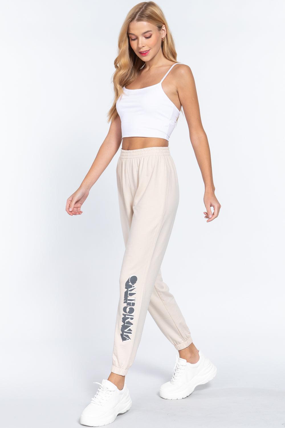 Graphic Long Jogger Pants - AMIClubwear