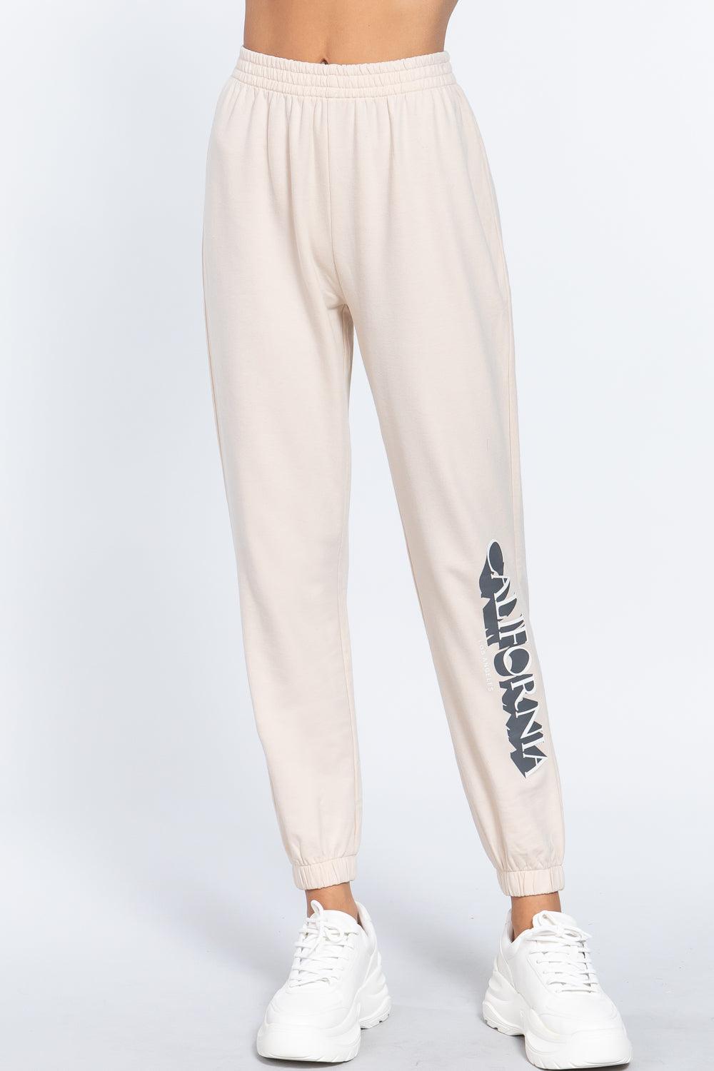 Graphic Long Jogger Pants - AMIClubwear