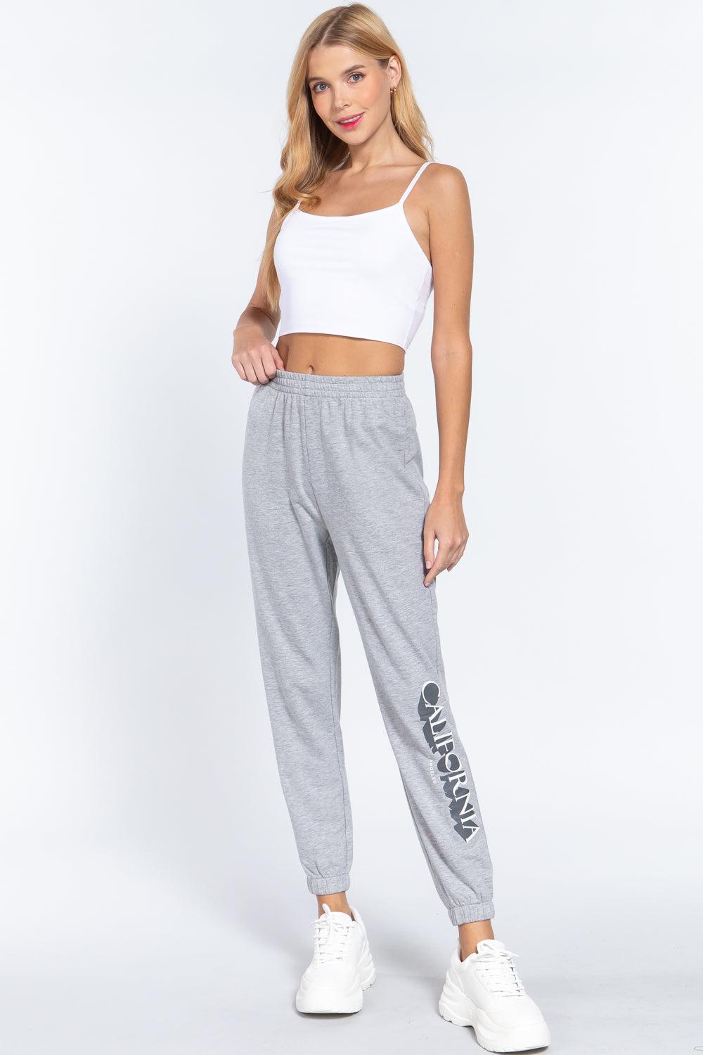 Graphic Long Jogger Pants - AMIClubwear