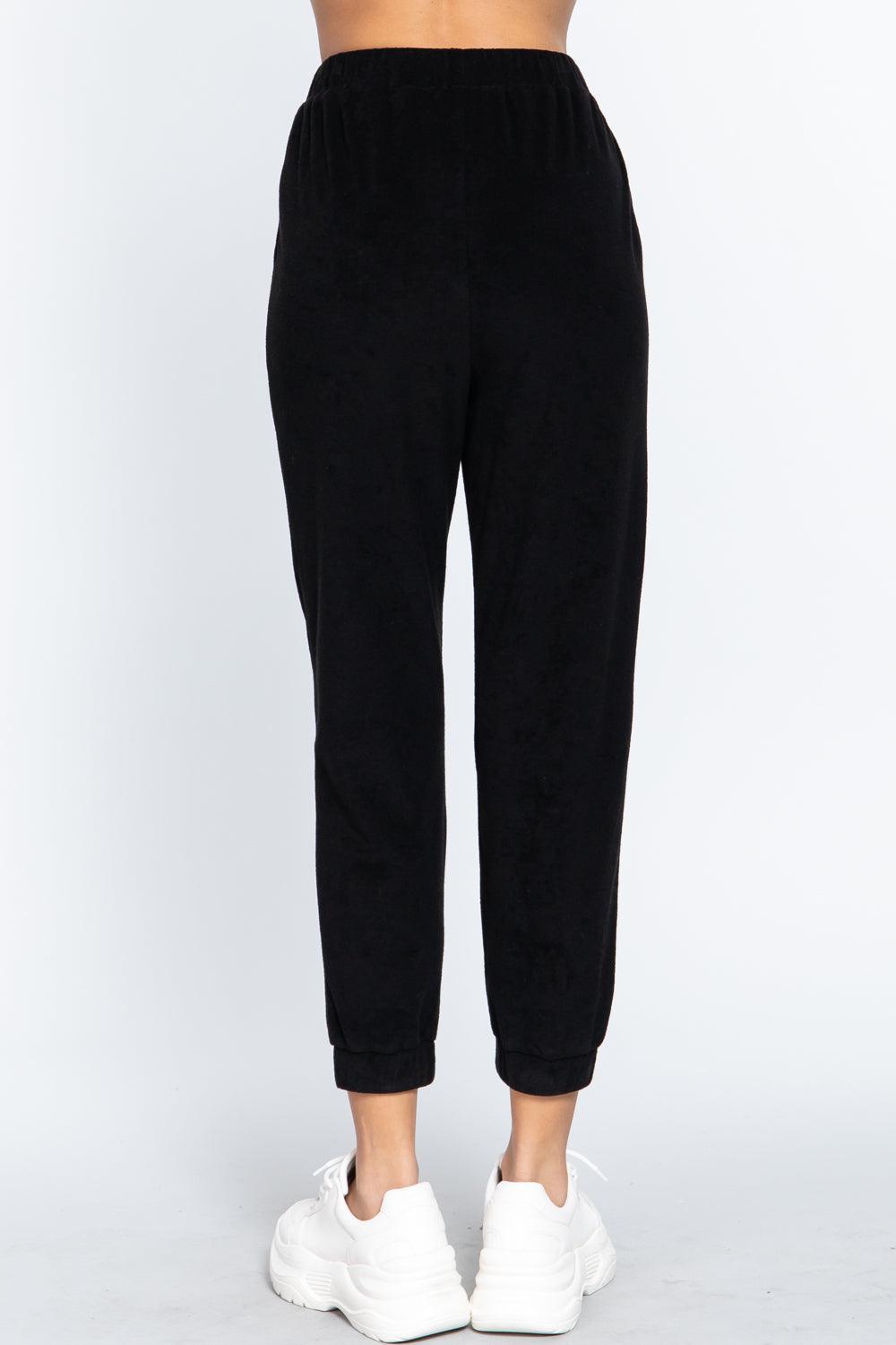 Terry Towelling Long Jogger Pants - AMIClubwear