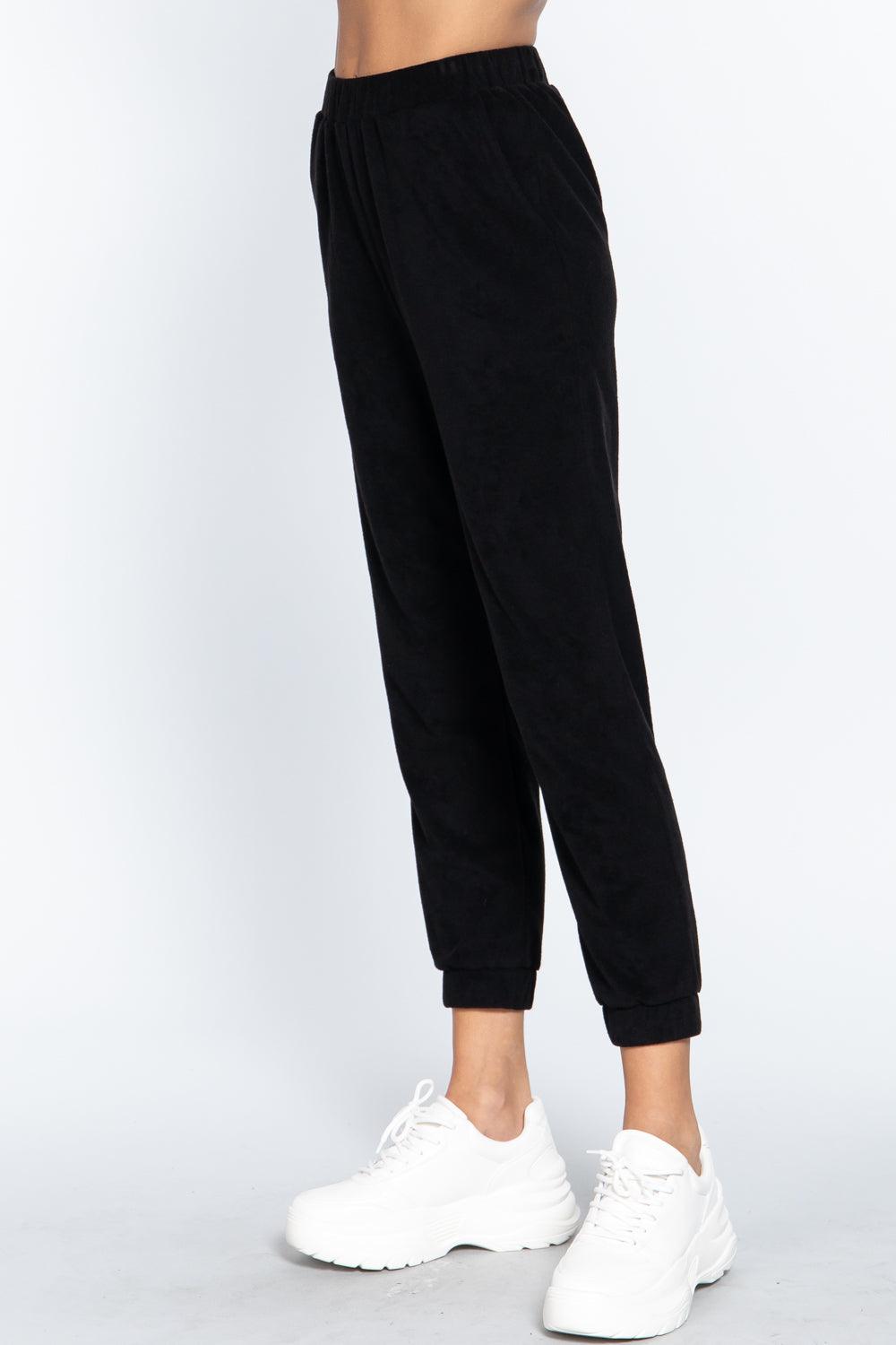 Terry Towelling Long Jogger Pants - AMIClubwear