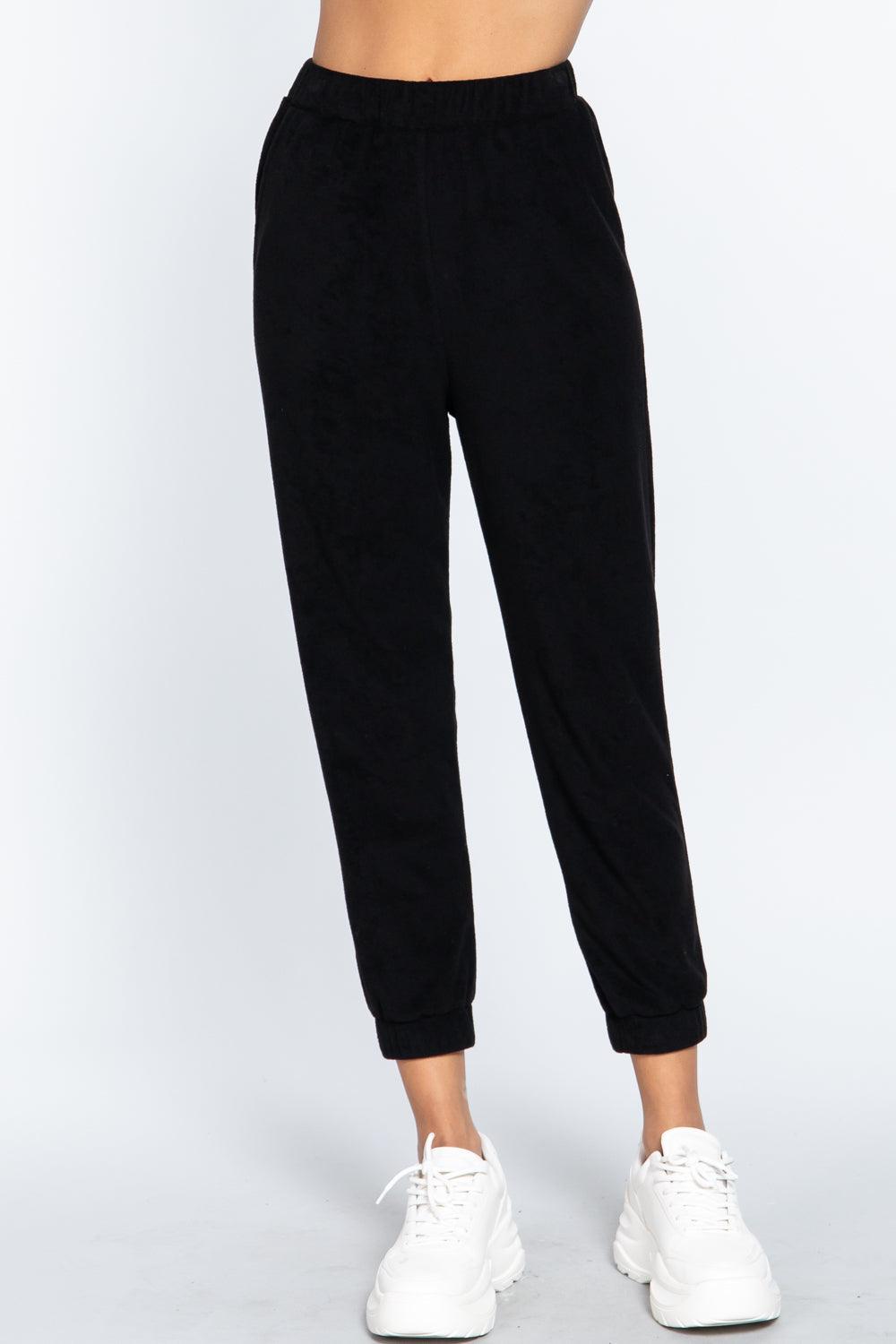 Terry Towelling Long Jogger Pants - AMIClubwear