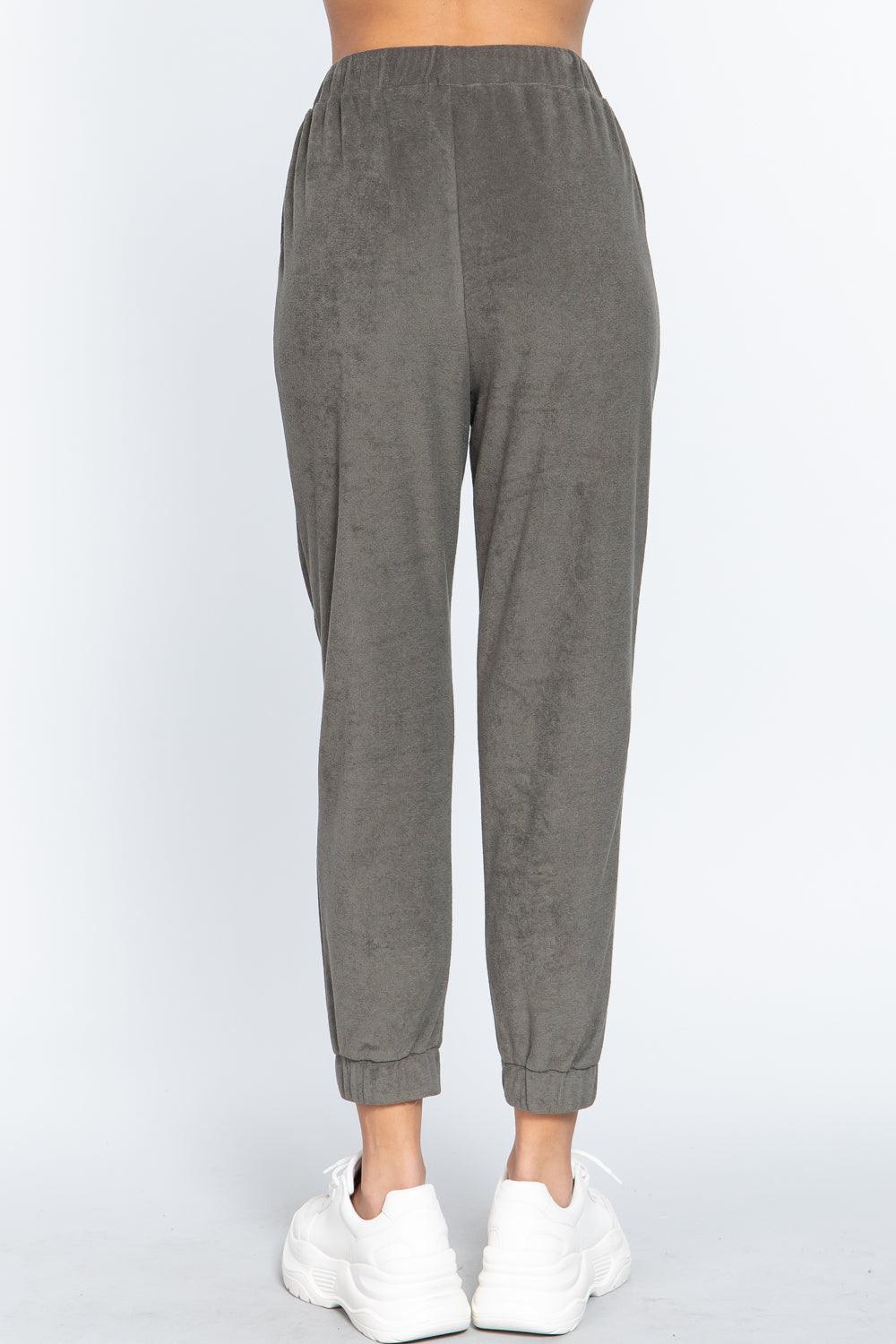 Terry Towelling Long Jogger Pants - AMIClubwear