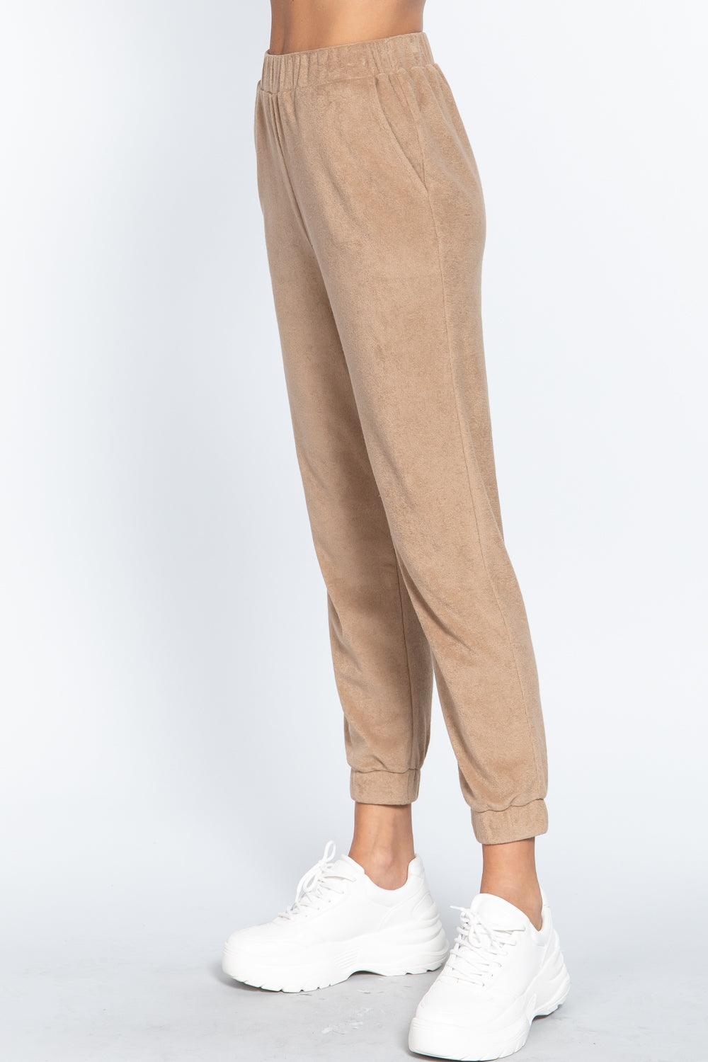 Terry Towelling Long Jogger Pants - AMIClubwear