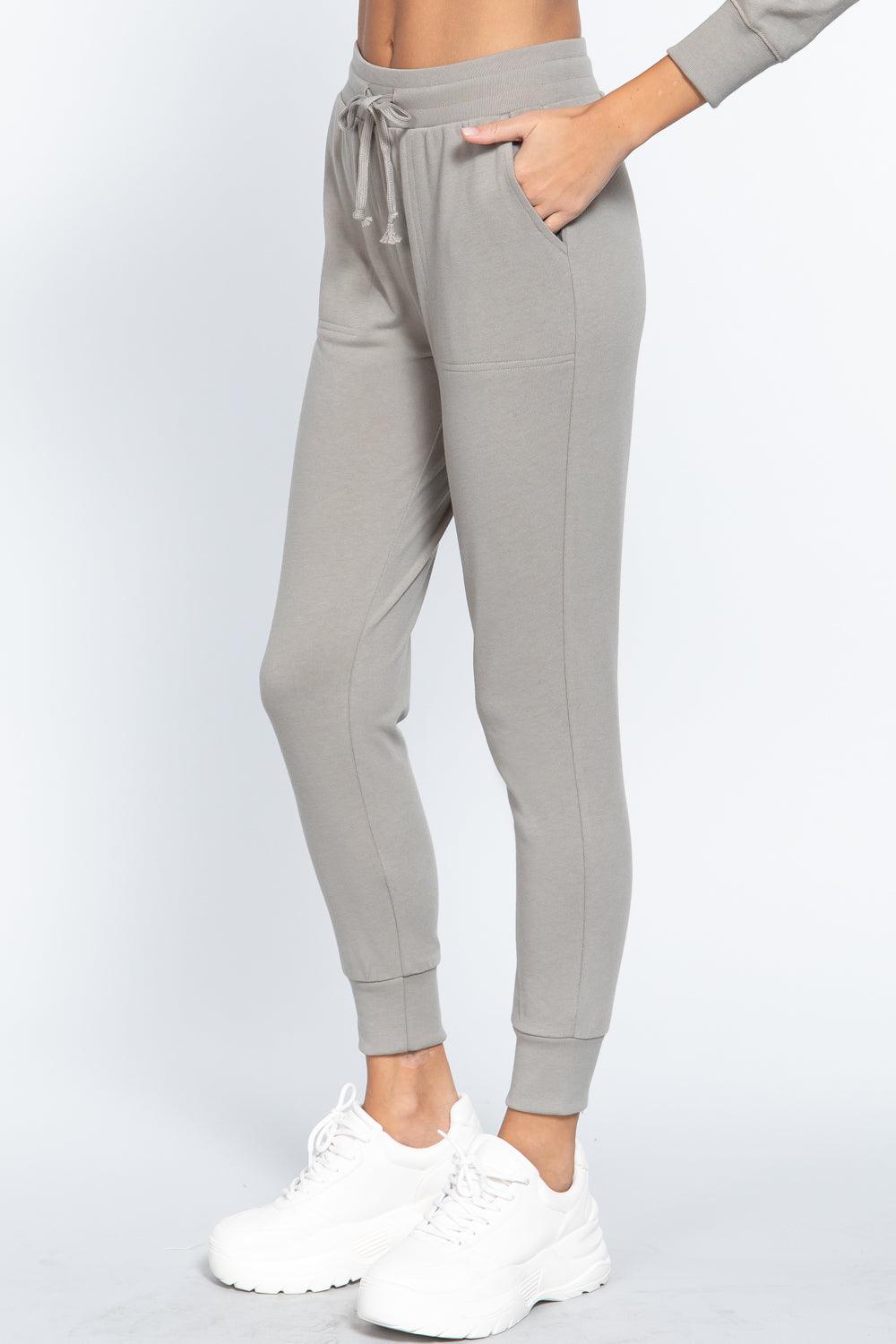 Waist Band Long Sweatpants With Pockets - AMIClubwear