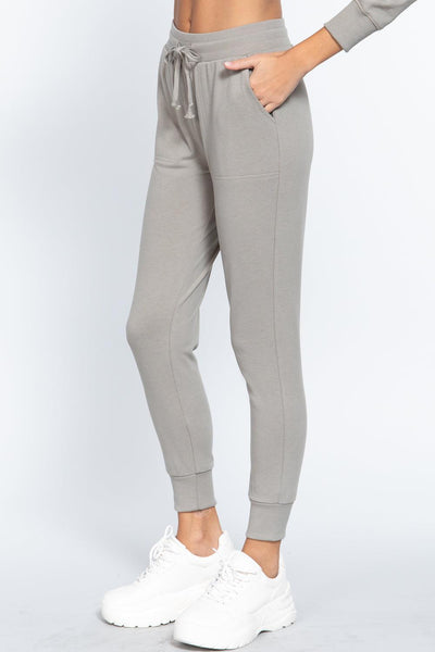 Waist Band Long Sweatpants With Pockets - AMIClubwear