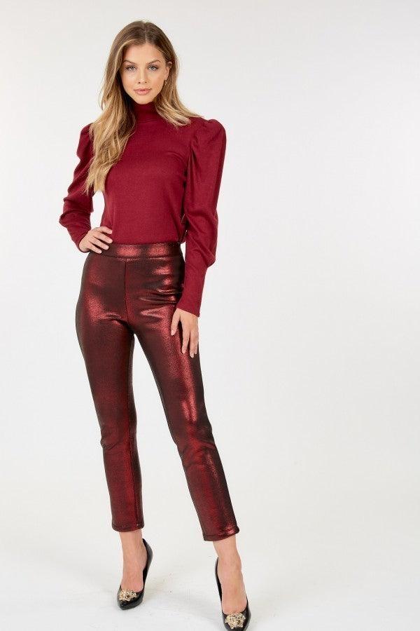 Animal Skin Vinyl Ankle Pants - AMIClubwear