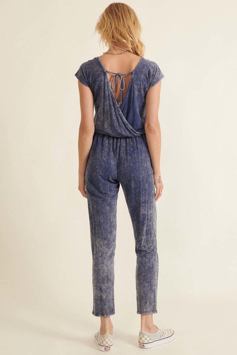 Mineral Washed Finish Knit Jumpsuit - AMIClubwear