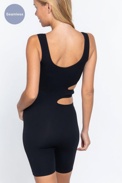 Suave Cut-out Seamless Romper - AMIClubwear