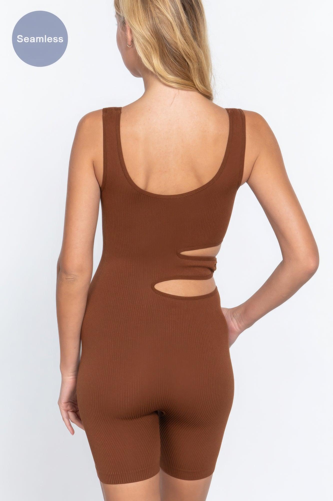 Suave Cut-out Seamless Romper - AMIClubwear