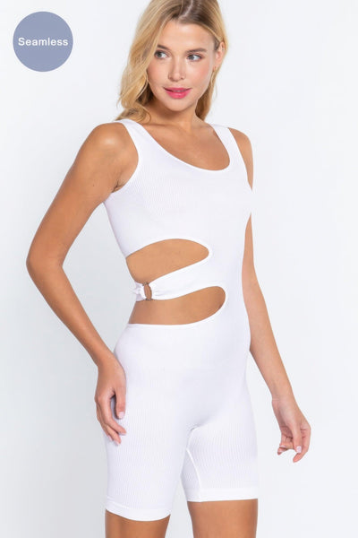 Suave Cut-out Seamless Romper - AMIClubwear