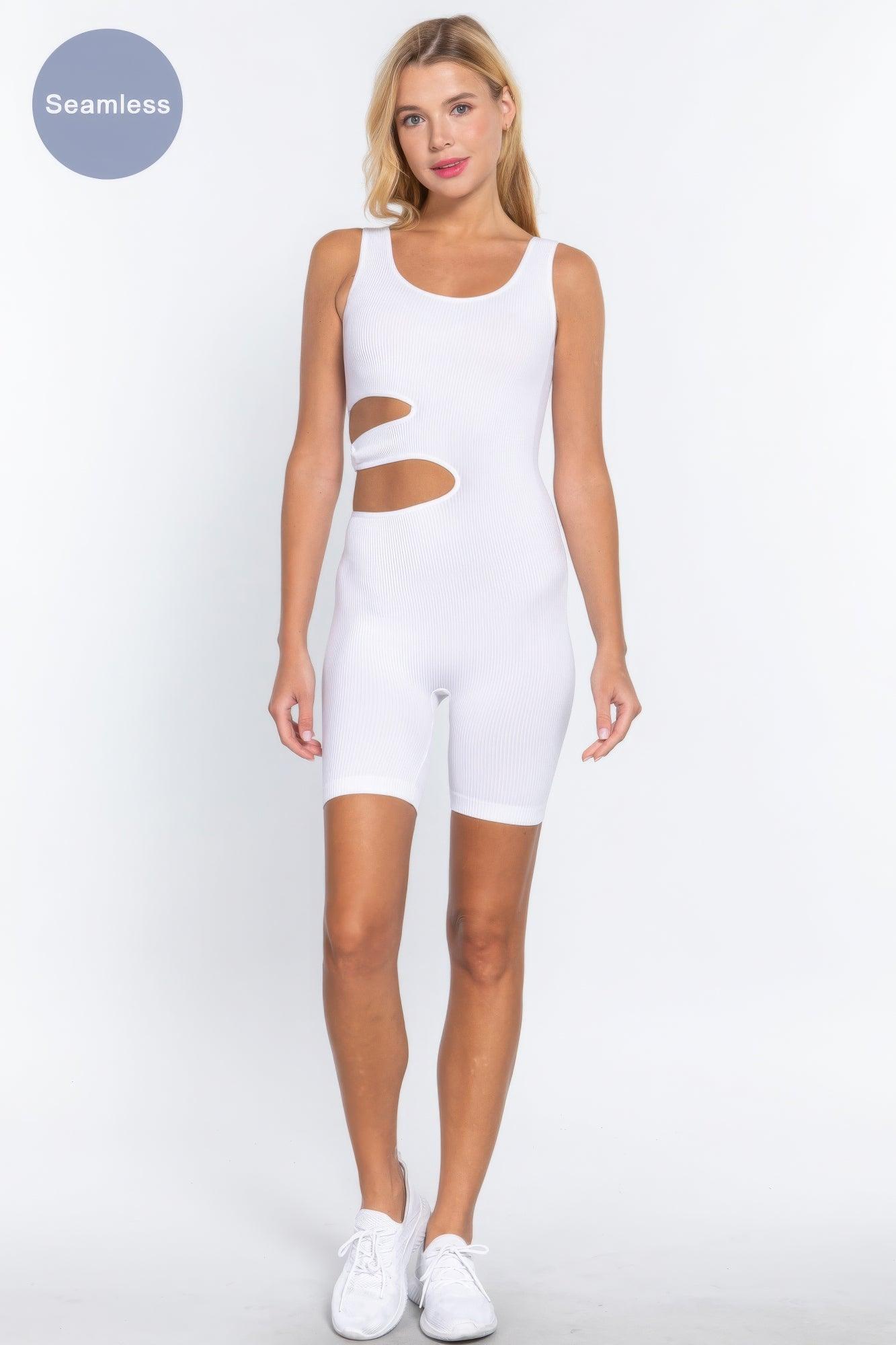 Suave Cut-out Seamless Romper - AMIClubwear