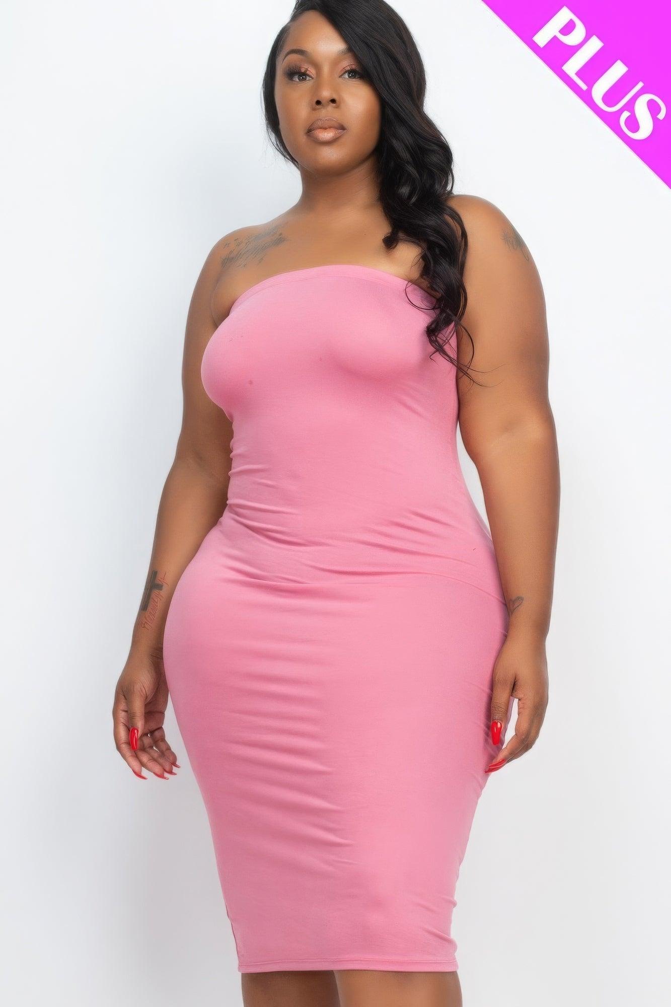 Plus Tube Bodycon Dress - AMIClubwear