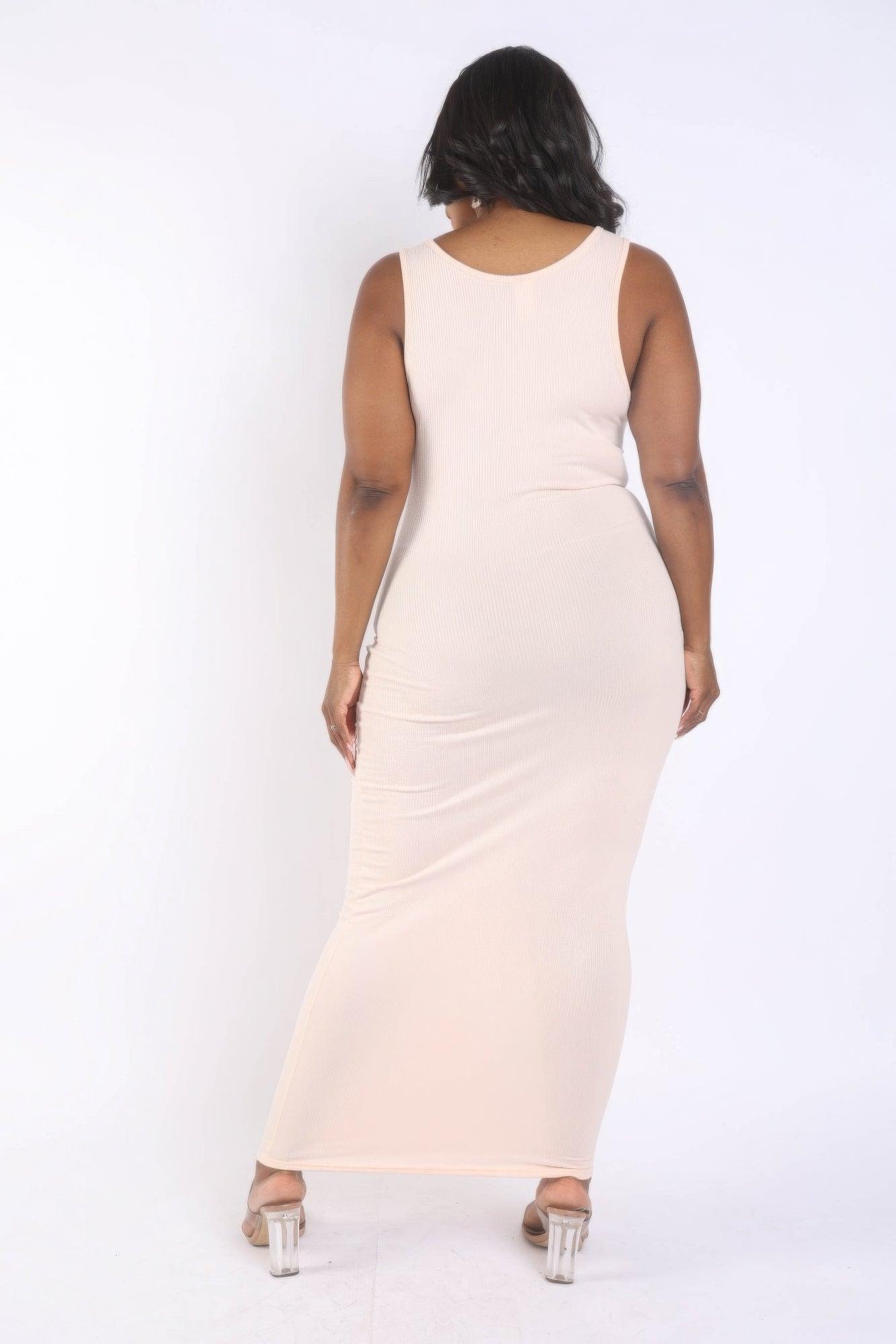 Ribbed Tank Maxi Dress - AMIClubwear