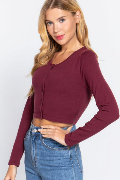 Long Slv Round Neck Viscose Sweater - AMIClubwear