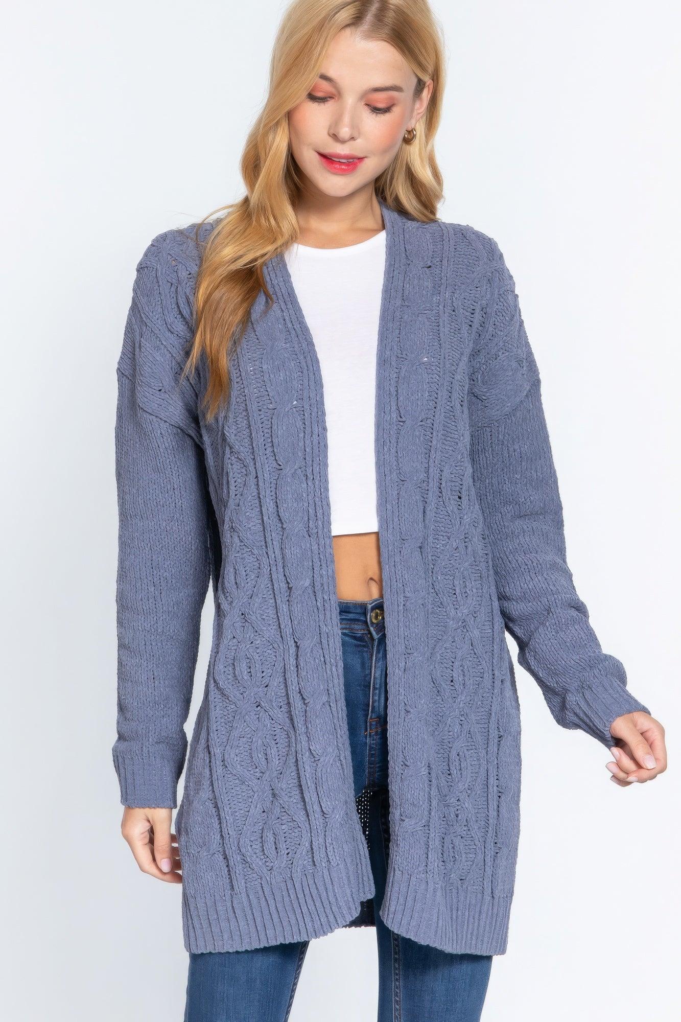 Chenille Sweater Cardigan - AMIClubwear