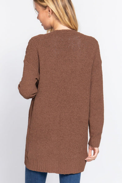 Chenille Sweater Cardigan - AMIClubwear