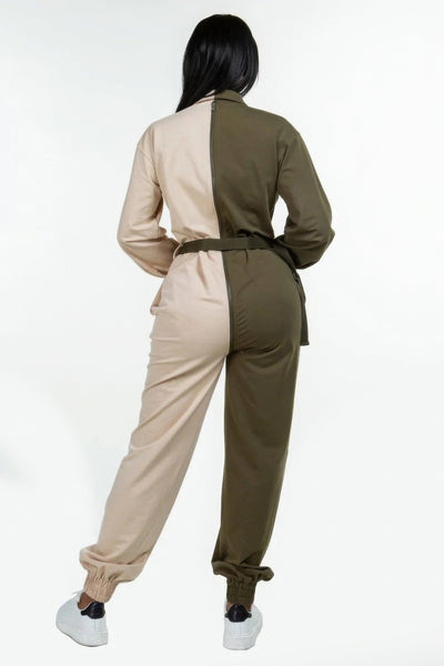 Long Sleeve Oversized Cozy Shirt Jumpsuit - AMIClubwear