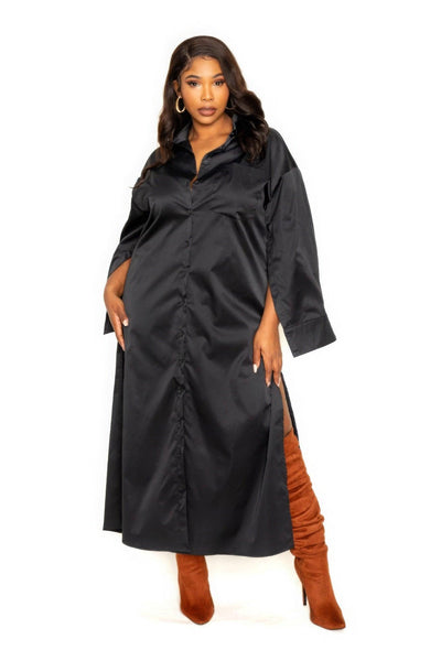 Cape Sleeve Shirt Dress - AMIClubwear