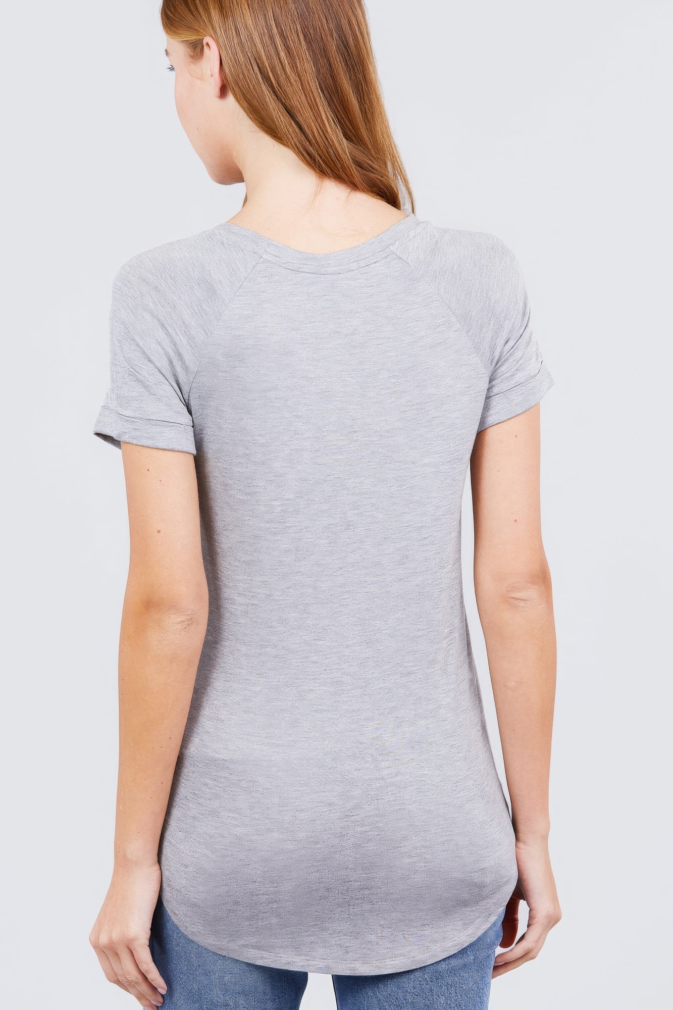 Short Raglan Slv Rayon Jersey Top