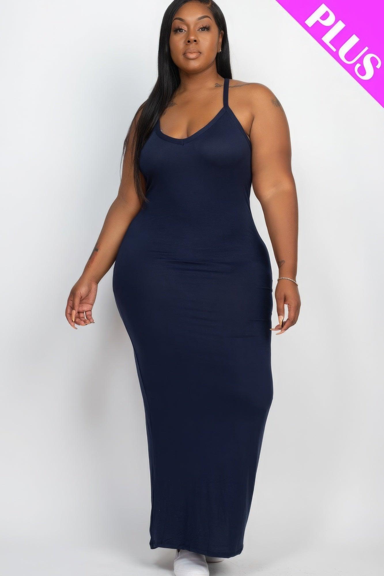 Plus Racer Back Maxi Dress - AMIClubwear