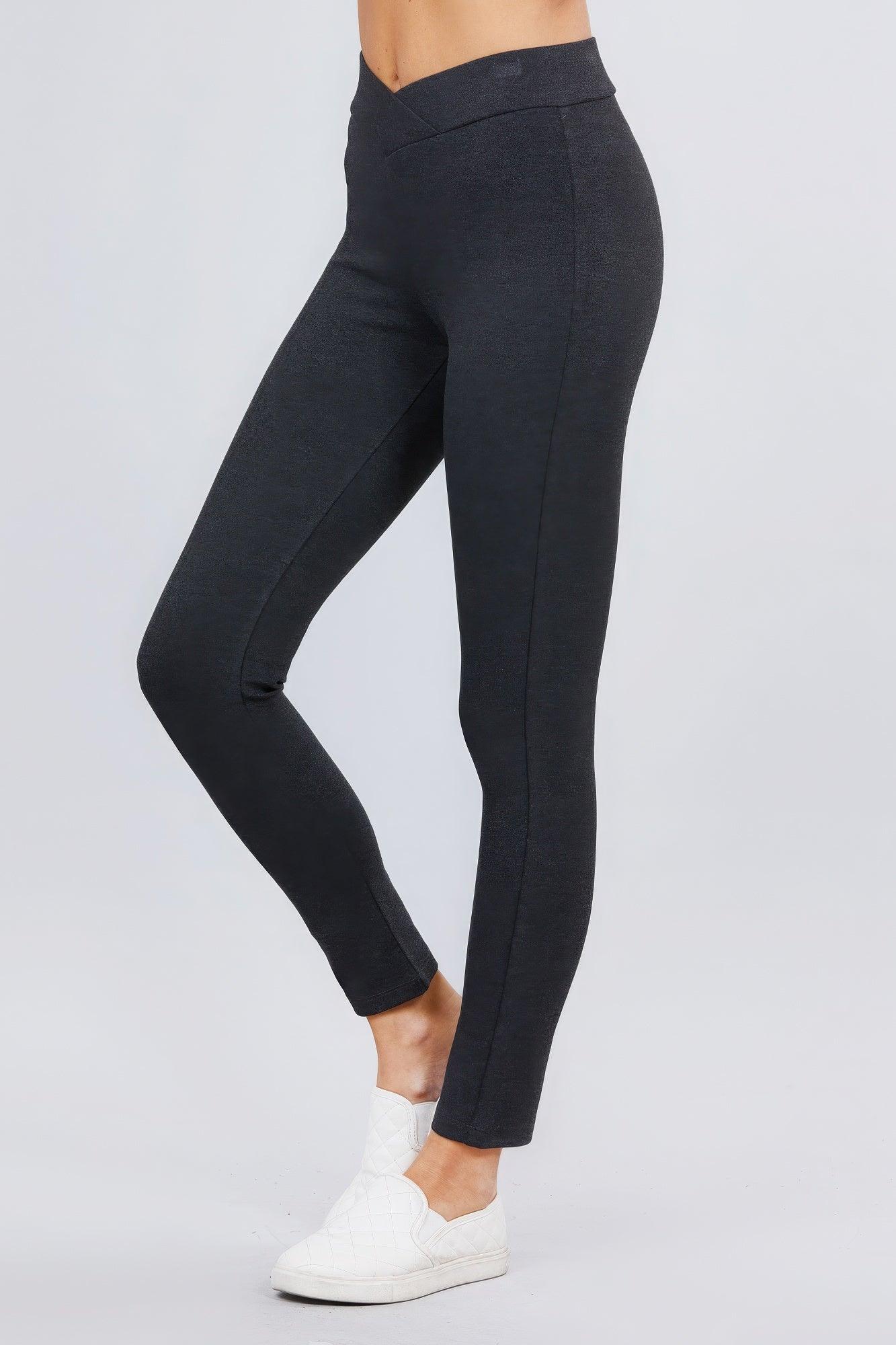 Mid-rise Ponte Pants - AMIClubwear