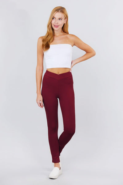 Mid-rise Ponte Pants - AMIClubwear